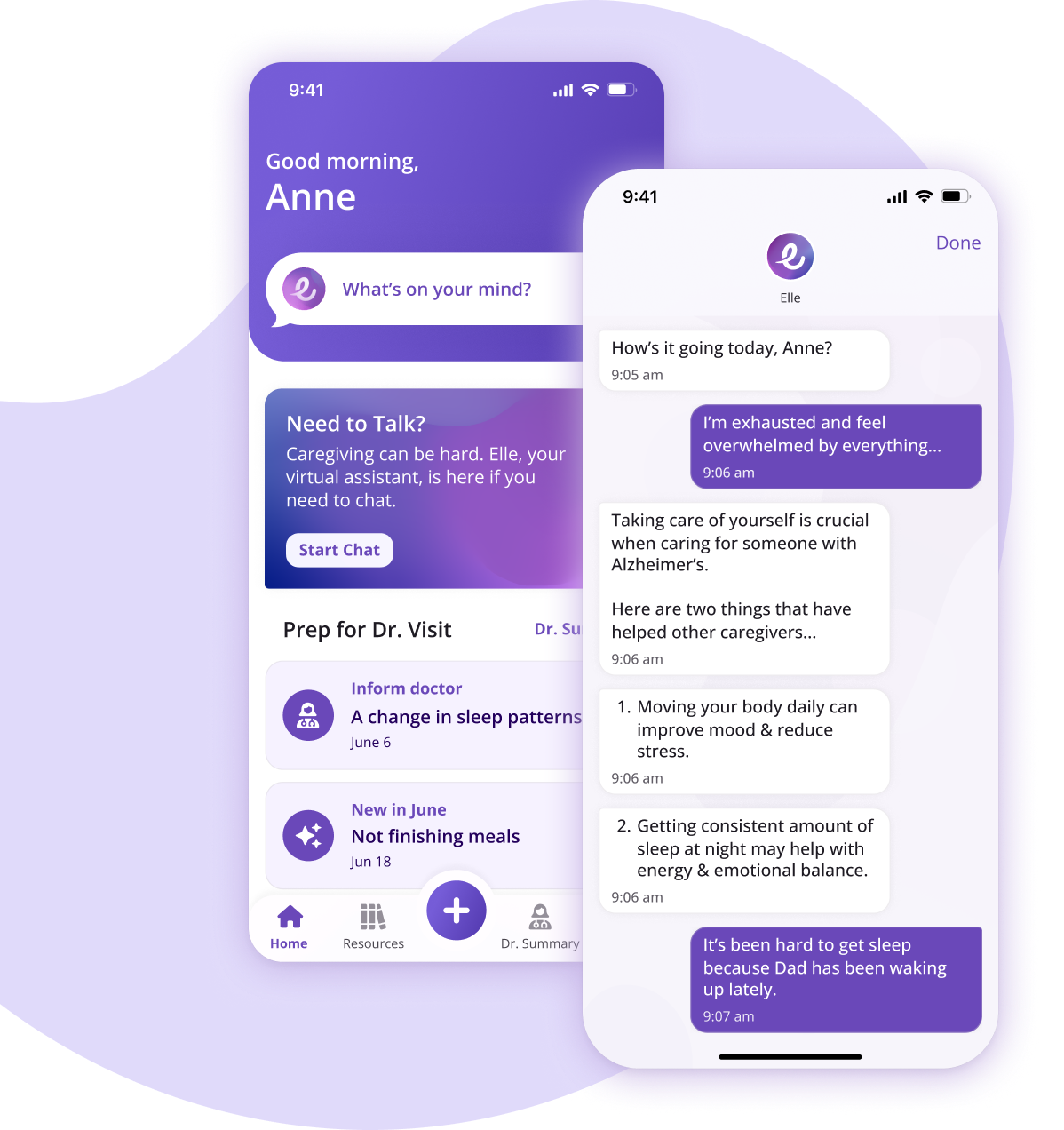 Elevmi app on smartphone screens